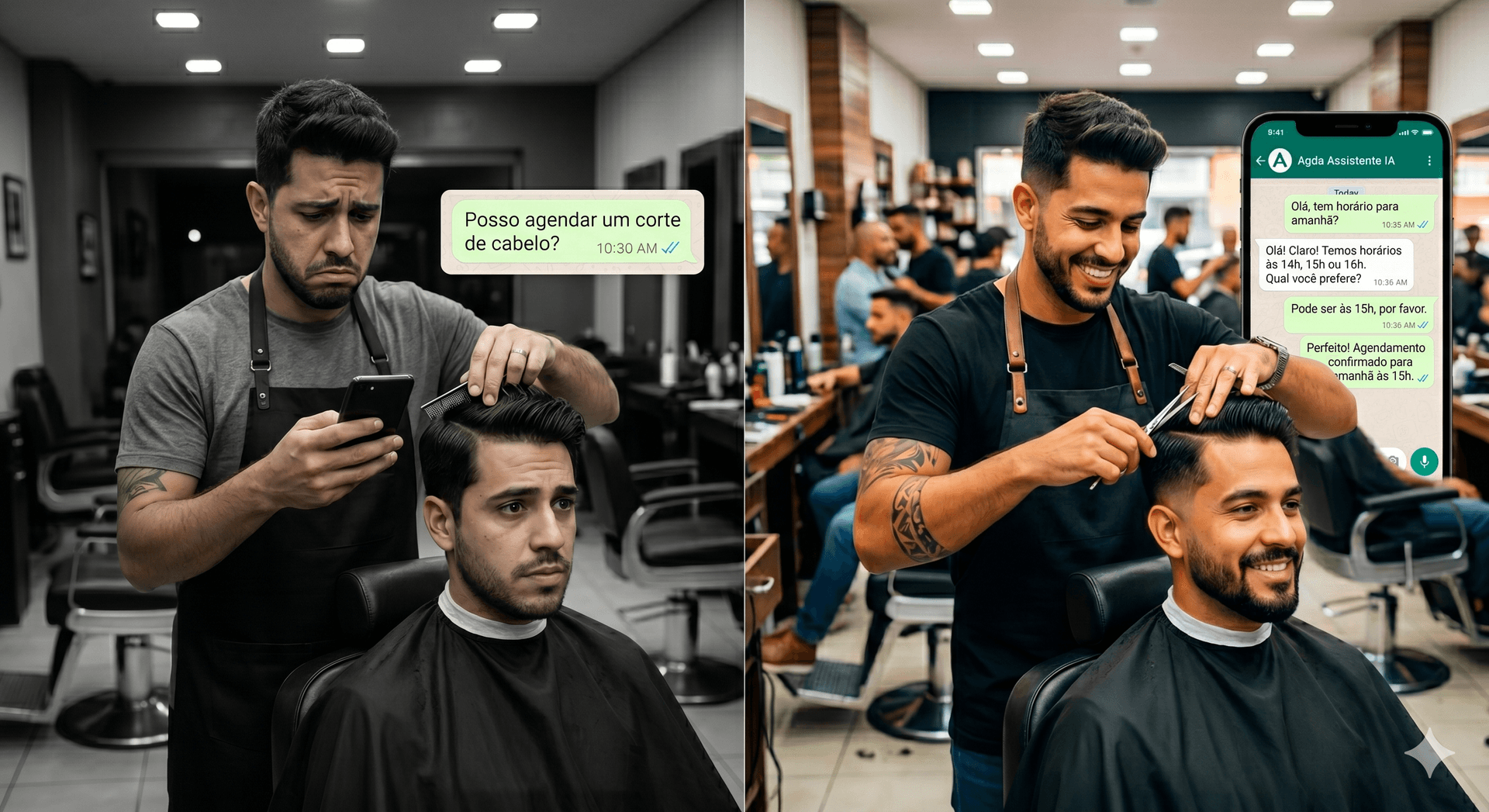 Antes e depois com Ahgendou